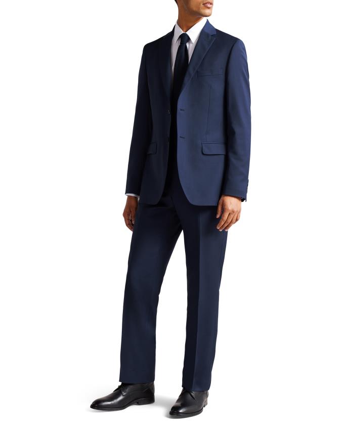 Gilet De Costume Ted Baker Regular Navy Twill Suit Bleu Marine Homme | BSX-57060852